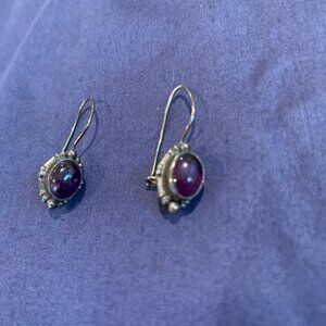 Amethyst earrings.